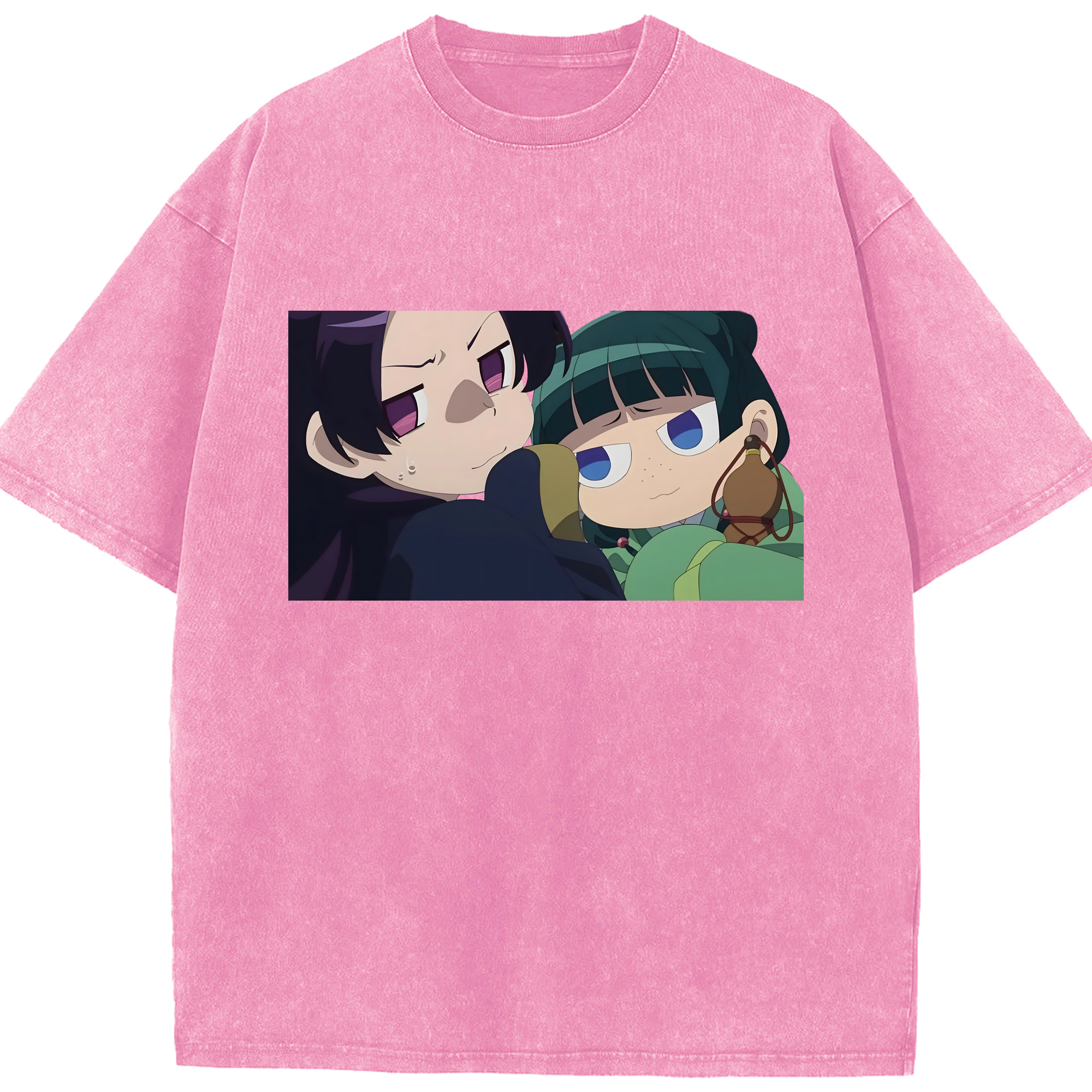 （画像用） 薬屋のひとりごと The Apothecary Diaries 綿100% ヴィンテージ風 半袖Tシャツ（フロントプリント）